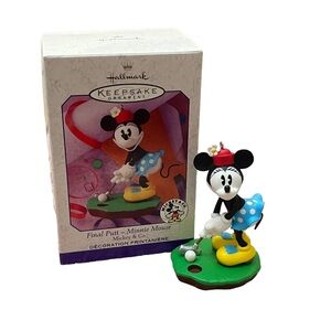 Hallmark 1999 Disney Final Putt Minnie Mouse Figure Ornament